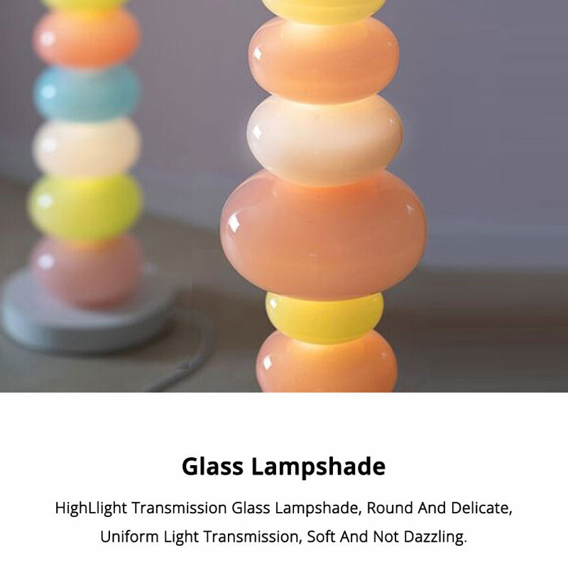 Macaron Moderna Geométrica Metal/Vidrio Lámpara de Mesa/Pie — imagen 6 | Aura Lighting
