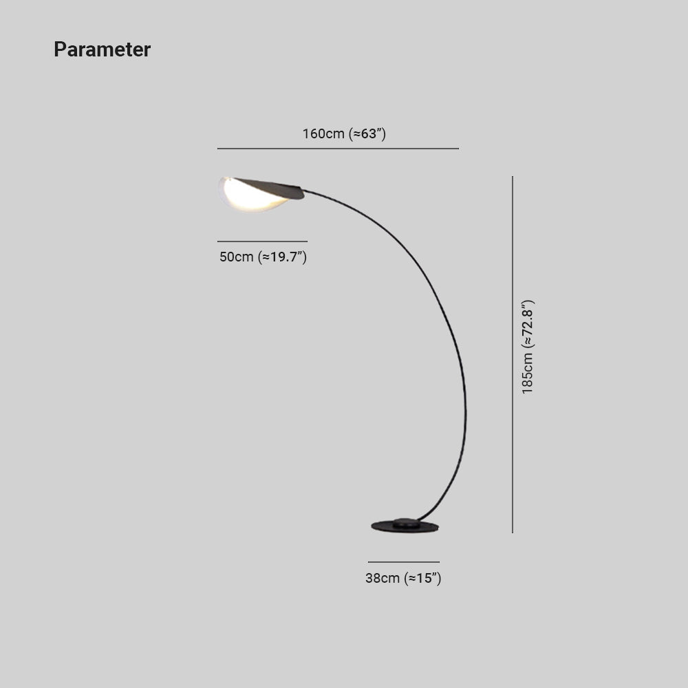 Mira Moderna Geométrica Metal LED Lámpara de Pie Negra — imagen 4 | Aura Lighting