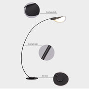 Mira Moderna Geométrica Metal LED Lámpara de Pie Negra — imagen 6 | Aura Lighting