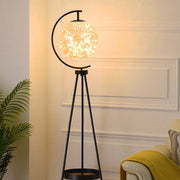 Mira Moderna Redonda Metal/Vidrio LED Lámpara de Pie Dorada/Negra — imagen 6 | Aura Lighting
