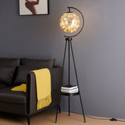 Mira Moderna Redonda Metal/Vidrio LED Lámpara de Pie Dorada/Negra — imagen 8 | Aura Lighting