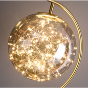 Mira Moderna Redonda Metal/Vidrio LED Lámpara de Pie Dorada/Negra — imagen 9 | Aura Lighting