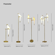 Mira Moderna Geométrico Metal/Acrílico LED Lámpara de Pie Blanca — imagen 4 | Aura Lighting
