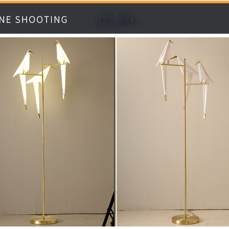 Mira Moderna Geométrico Metal/Acrílico LED Lámpara de Pie Blanca — imagen 8 | Aura Lighting