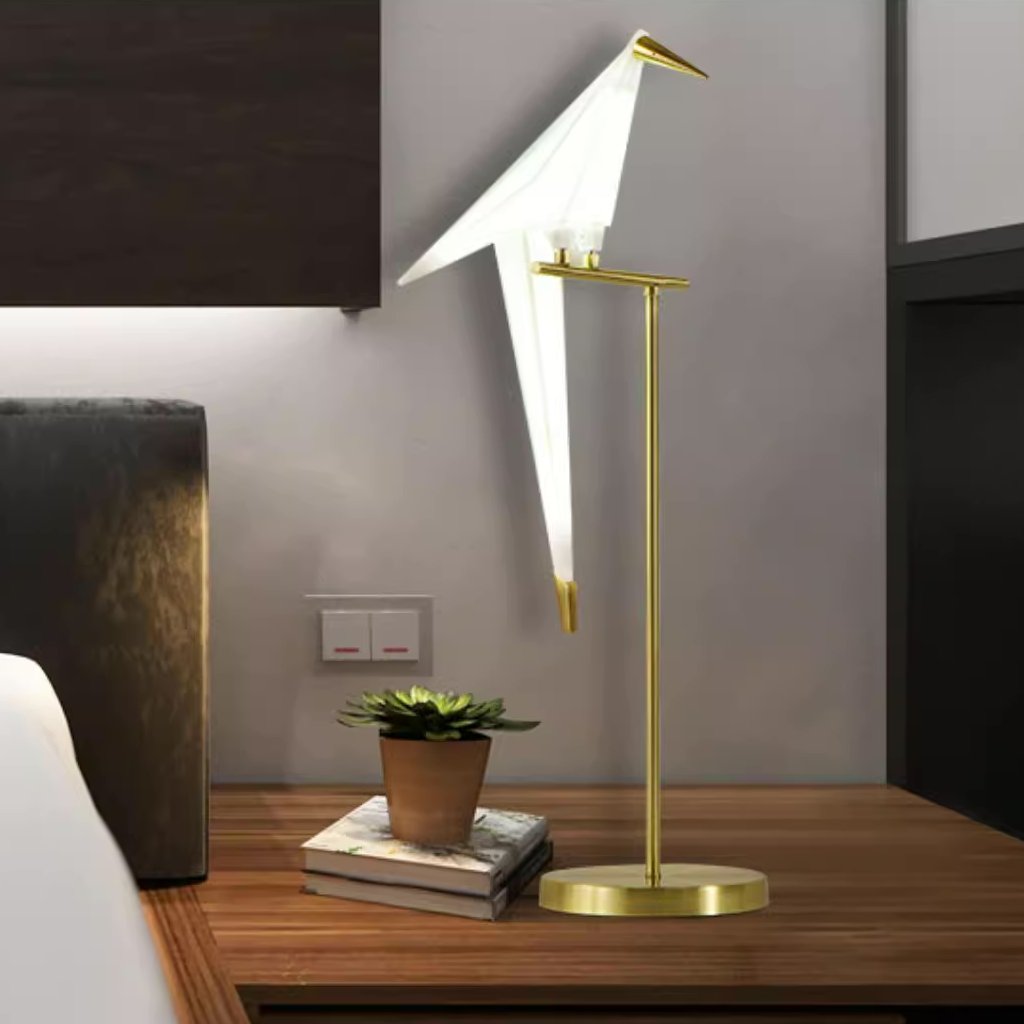 Mira Moderna Geométrico Metal/Acrílico LED Lámpara de Pie Blanca — imagen 9 | Aura Lighting