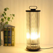Mira Moderno Geométrico Metal/Vidrio Lámpara de Pie Exterior Negro — imagen 10 | Aura Lighting