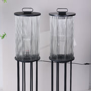 Mira Moderno Geométrico Metal/Vidrio Lámpara de Pie Exterior Negro — imagen 14 | Aura Lighting