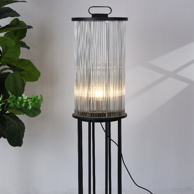 Mira Moderno Geométrico Metal/Vidrio Lámpara de Pie Exterior Negro — imagen 15 | Aura Lighting