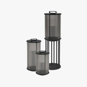 Mira Moderno Geométrico Metal/Vidrio Lámpara de Pie Exterior Negro — imagen 1 | Aura Lighting