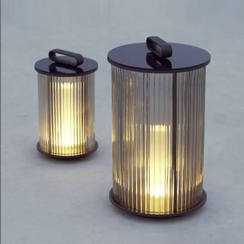 Mira Moderno Geométrico Metal/Vidrio Lámpara de Pie Exterior Negro — imagen 8 | Aura Lighting