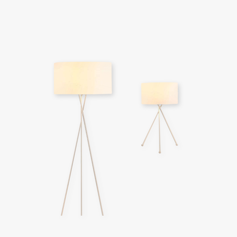 Mira Trípode Moderna Simple Metal Lámpara de Pie/Mesa Blanca — imagen 1 | Aura Lighting