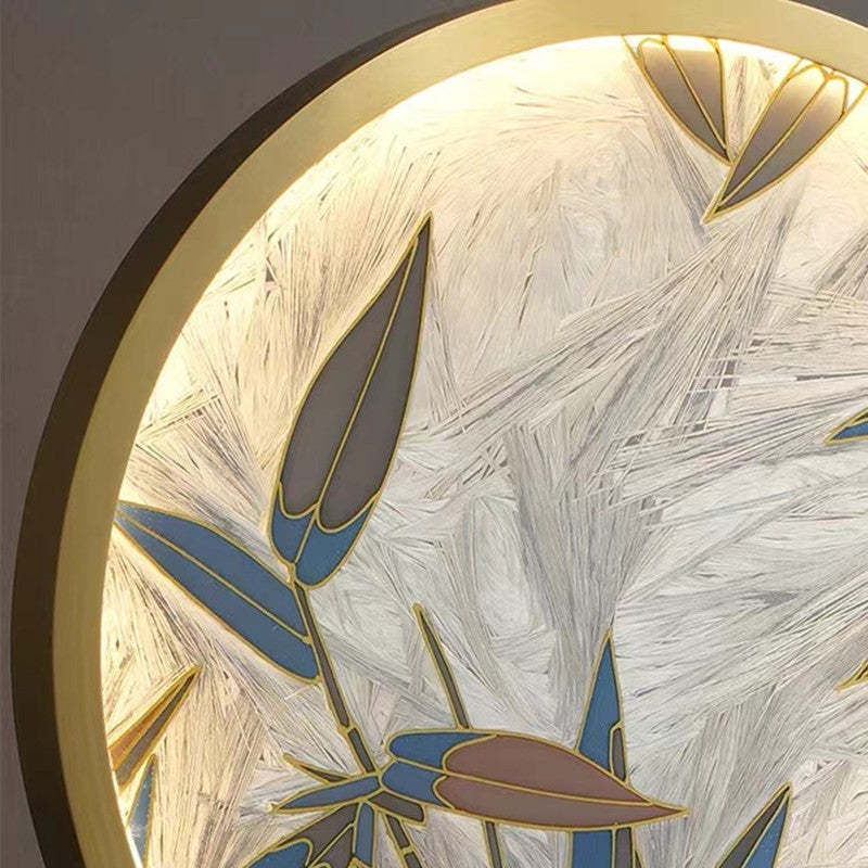 Mira Zen Artistic Circle Metal/Vidrio Lámpara de Pie — imagen 10 | Aura Lighting