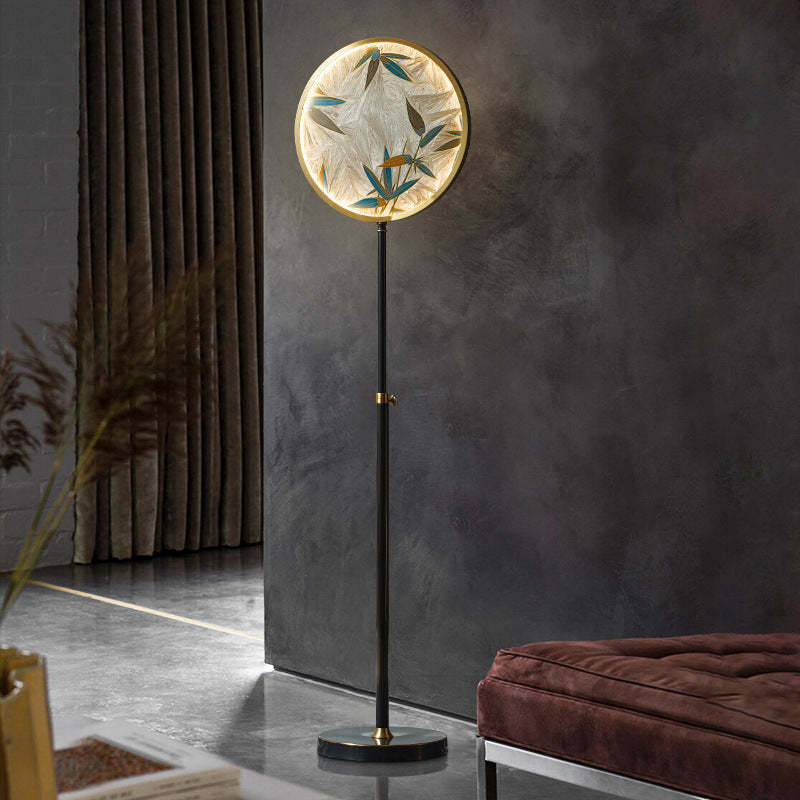 Mira Zen Artistic Circle Metal/Vidrio Lámpara de Pie — imagen 11 | Aura Lighting