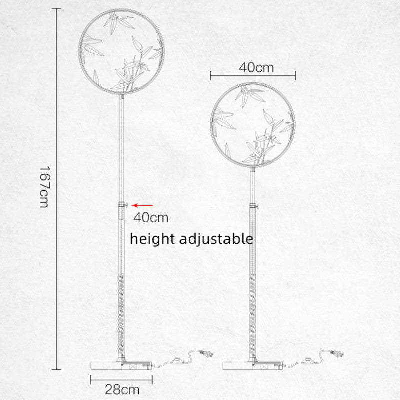 Mira Zen Artistic Circle Metal/Vidrio Lámpara de Pie — imagen 13 | Aura Lighting
