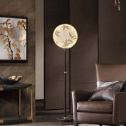 Mira Zen Artistic Circle Metal/Vidrio Lámpara de Pie — imagen 2 | Aura Lighting