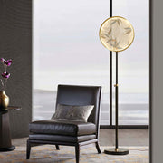 Mira Zen Artistic Circle Metal/Vidrio Lámpara de Pie — imagen 3 | Aura Lighting