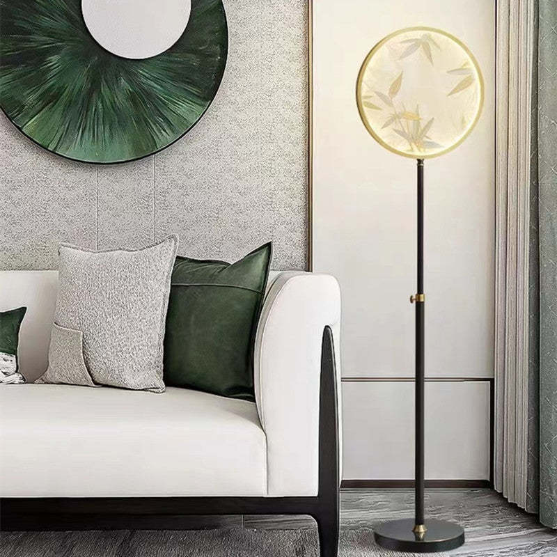 Mira Zen Artistic Circle Metal/Vidrio Lámpara de Pie — imagen 5 | Aura Lighting