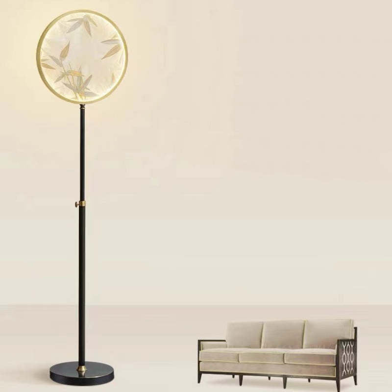 Mira Zen Artistic Circle Metal/Vidrio Lámpara de Pie — imagen 6 | Aura Lighting