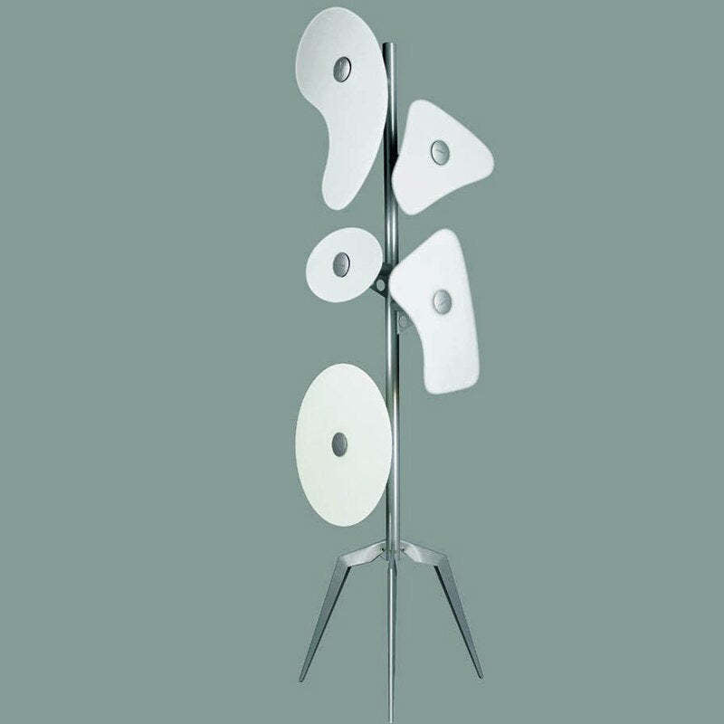 Mira Modern Geométrico Metal LED Lámpara de Pie Blanca — imagen 15 | Aura Lighting