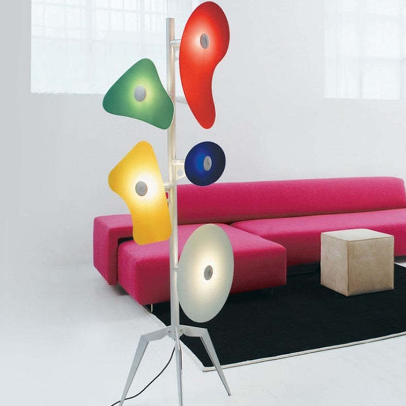 Mira Modern Geométrico Metal LED Lámpara de Pie Blanca — imagen 7 | Aura Lighting