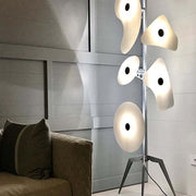 Mira Modern Geométrico Metal LED Lámpara de Pie Blanca — imagen 9 | Aura Lighting