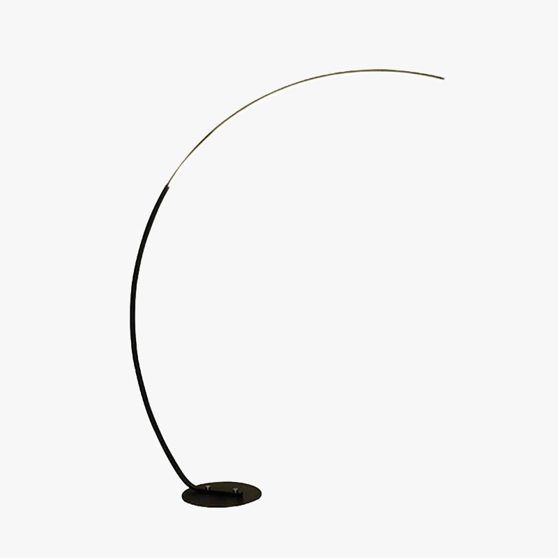 Mira Moderna Lineal Metal/Silicio LED Lámpara de Pie, Negra/Blanca — imagen 1 | Aura Lighting
