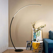 Mira Moderna Lineal Metal/Silicio LED Lámpara de Pie, Negra/Blanca — imagen 2 | Aura Lighting