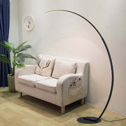 Mira Moderna Lineal Metal/Silicio LED Lámpara de Pie, Negra/Blanca — imagen 3 | Aura Lighting
