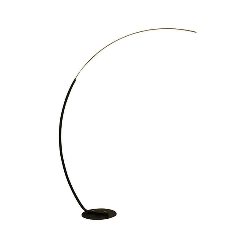Mira Moderna Lineal Metal/Silicio LED Lámpara de Pie, Negra/Blanca — imagen 9 | Aura Lighting