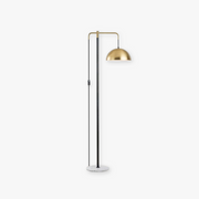 Mira Moderna Geométrica Metal LED Lámpara de Pie Dorada — imagen 1 | Aura Lighting