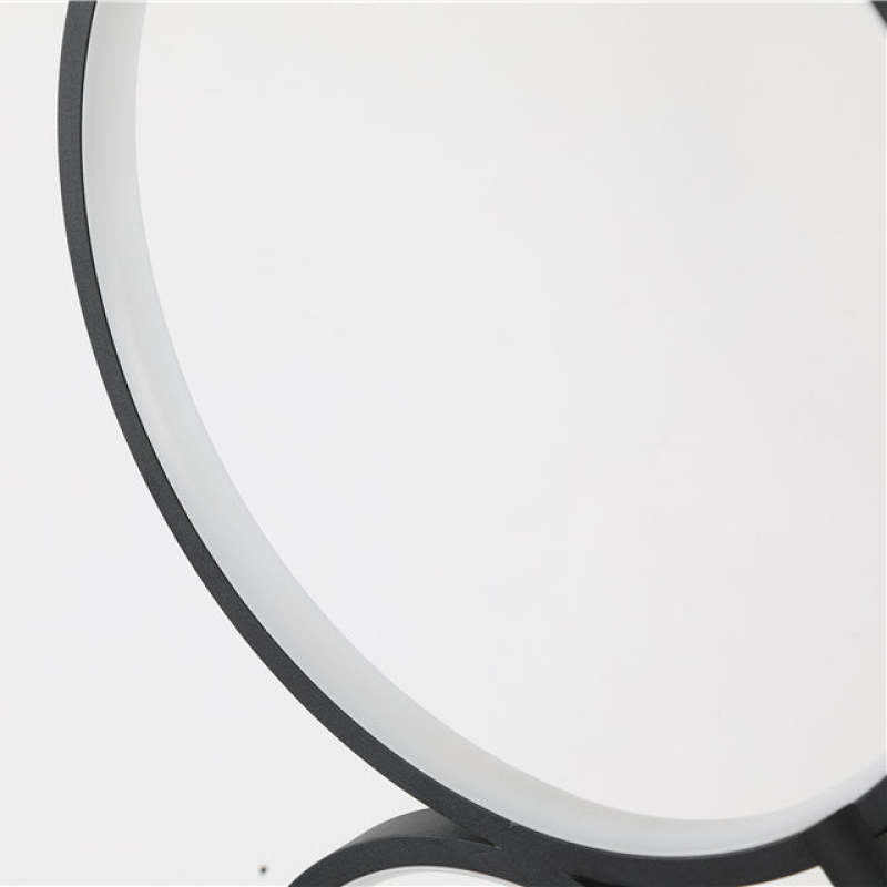 Mira Moderna Geométrico Metal/Silicio LED Lámpara de Pie Negra/Blanca — imagen 11 | Aura Lighting