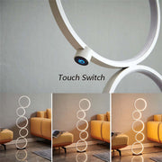 Mira Moderna Geométrico Metal/Silicio LED Lámpara de Pie Negra/Blanca — imagen 13 | Aura Lighting