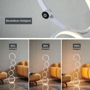 Mira Moderna Geométrico Metal/Silicio LED Lámpara de Pie Negra/Blanca — imagen 15 | Aura Lighting