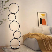 Mira Moderna Geométrico Metal/Silicio LED Lámpara de Pie Negra/Blanca — imagen 16 | Aura Lighting