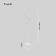 Mira Moderna Geométrico Metal/Silicio LED Lámpara de Pie Negra/Blanca — imagen 4 | Aura Lighting