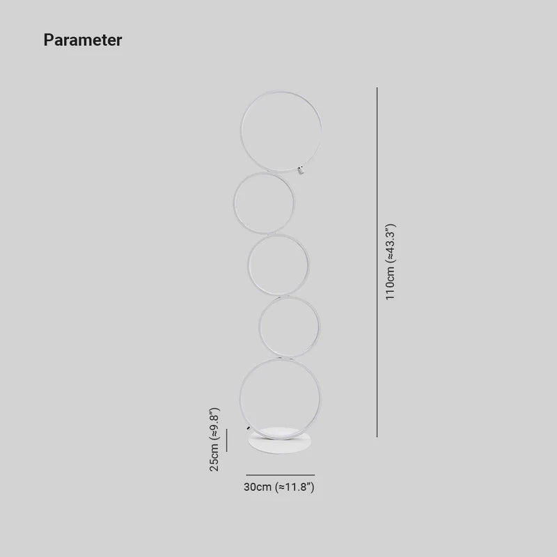 Mira Moderna Geométrico Metal/Silicio LED Lámpara de Pie Negra/Blanca — imagen 4 | Aura Lighting