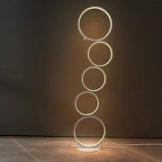 Mira Moderna Geométrico Metal/Silicio LED Lámpara de Pie Negra/Blanca — imagen 5 | Aura Lighting