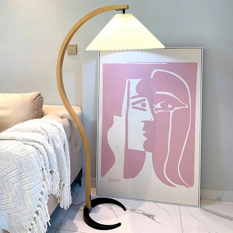 Muto Moderno Geométrico Metal LED Lámpara de Pie Blanco/Beige/Café — imagen 2 | Aura Lighting