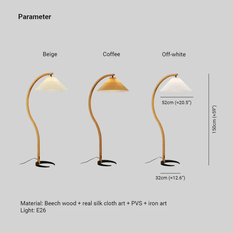 Muto Moderno Geométrico Metal LED Lámpara de Pie Blanco/Beige/Café — imagen 4 | Aura Lighting
