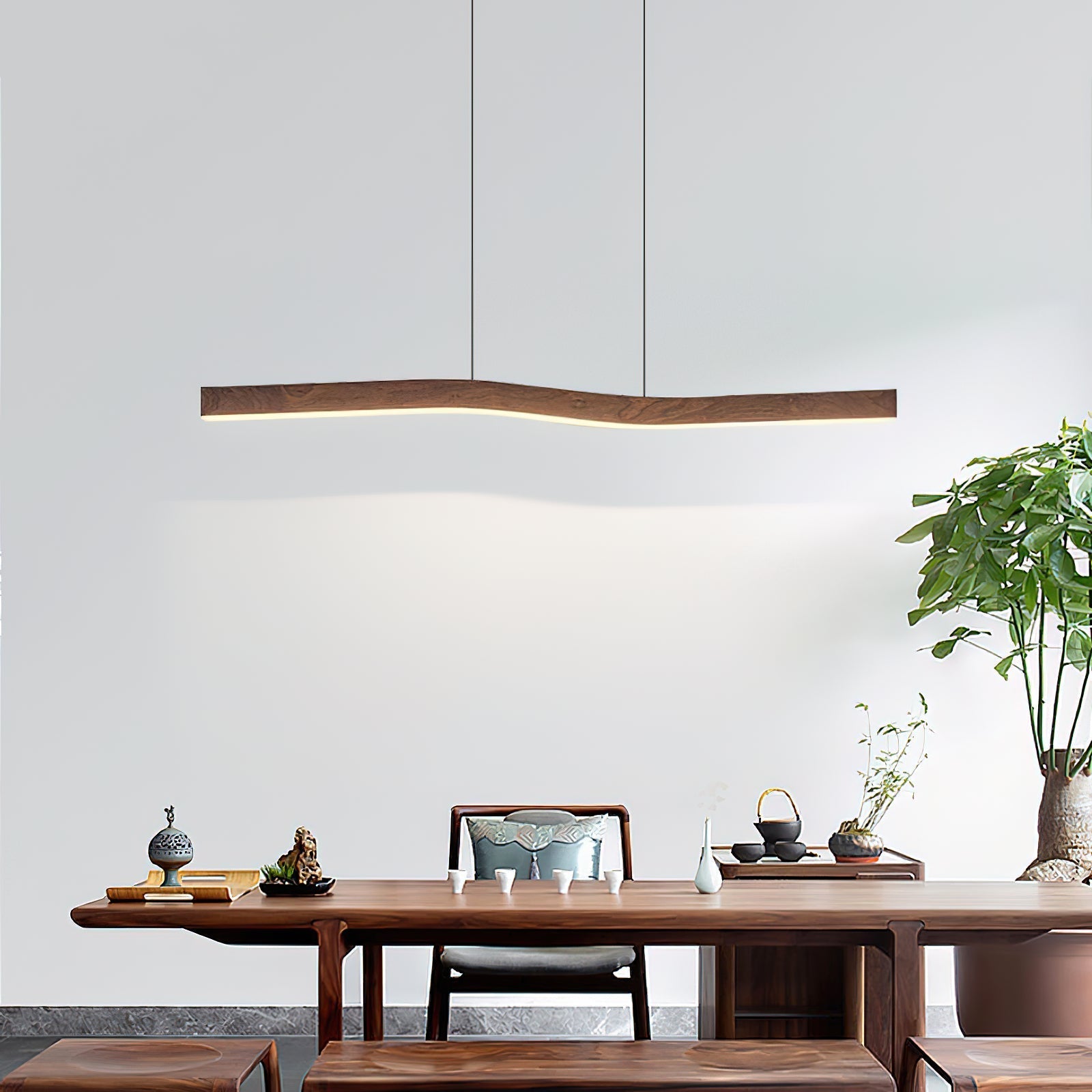 Muto Lámpara Colgante Nórdica Efecto Nogal — imagen 22 | Aura Lighting