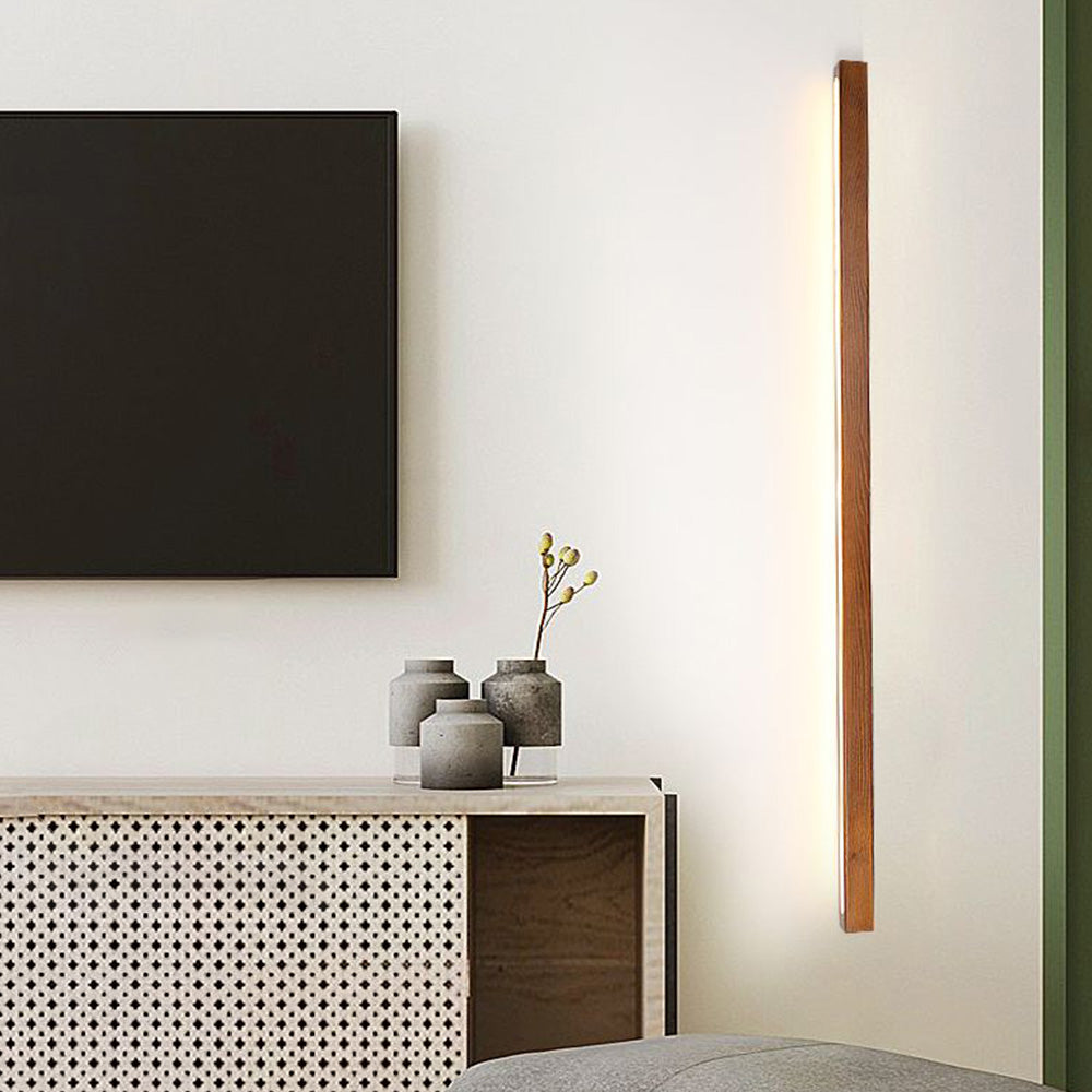 Muto Lámpara de Pared Lineal de Madera — imagen 15 | Aura Lighting