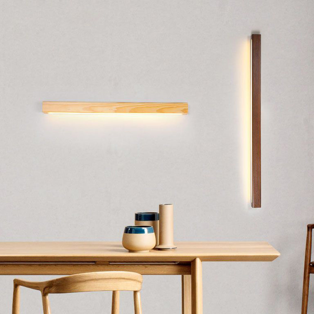 Muto Lámpara de Pared Lineal de Madera — imagen 3 | Aura Lighting