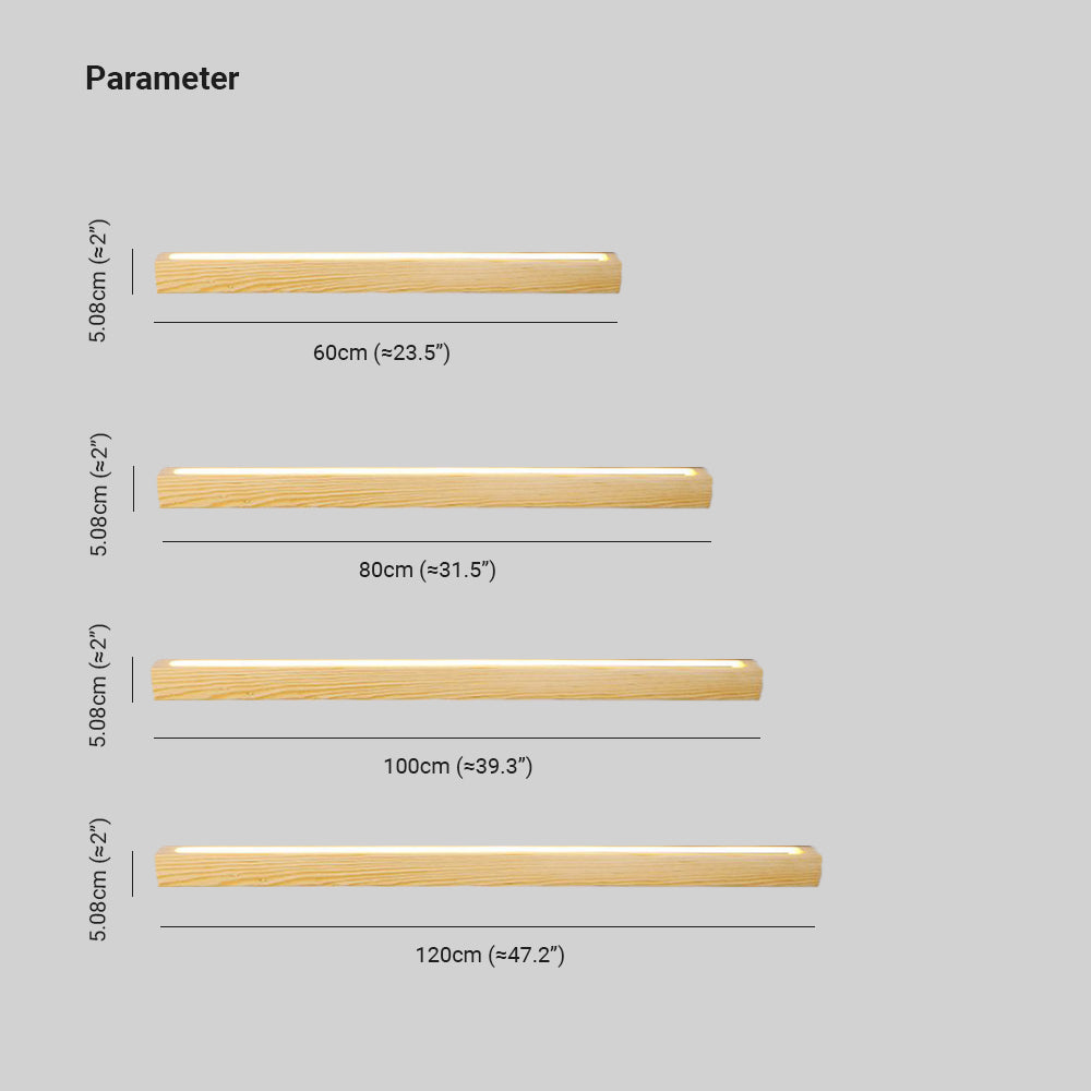 Muto Lámpara de Pared Lineal de Madera — imagen 4 | Aura Lighting