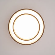 Muto Lámpara de Techo de Doble Aro en Color Nogal — imagen 10 | Aura Lighting