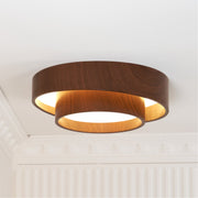 Muto Lámpara de Techo de Doble Aro en Color Nogal — imagen 16 | Aura Lighting