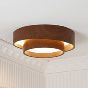 Muto Lámpara de Techo de Doble Aro en Color Nogal — imagen 17 | Aura Lighting