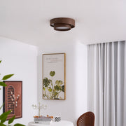 Muto Lámpara de Techo de Doble Aro en Color Nogal — imagen 8 | Aura Lighting