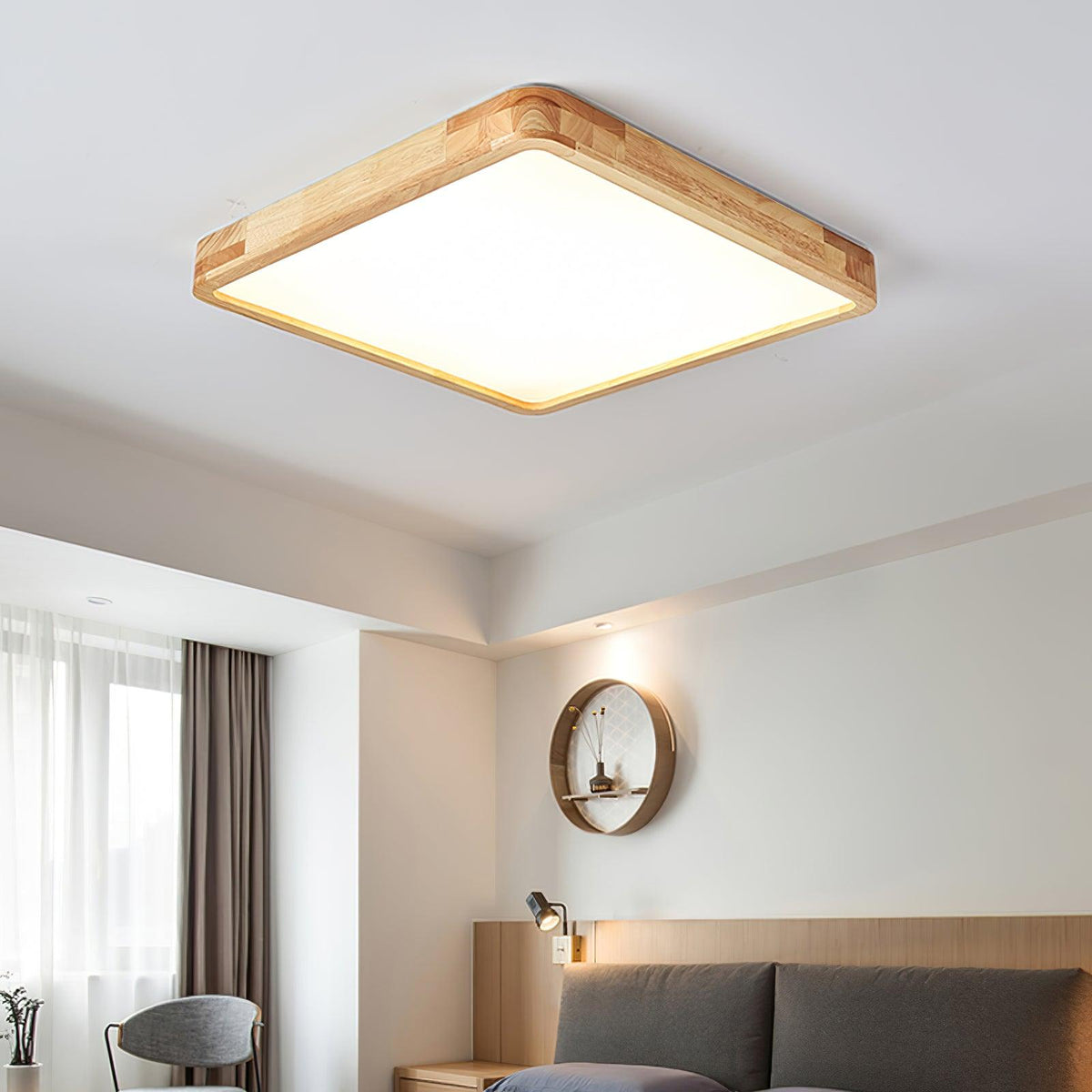 Muto Lámpara de Techo Geométrica de Madera — imagen 10 | Aura Lighting