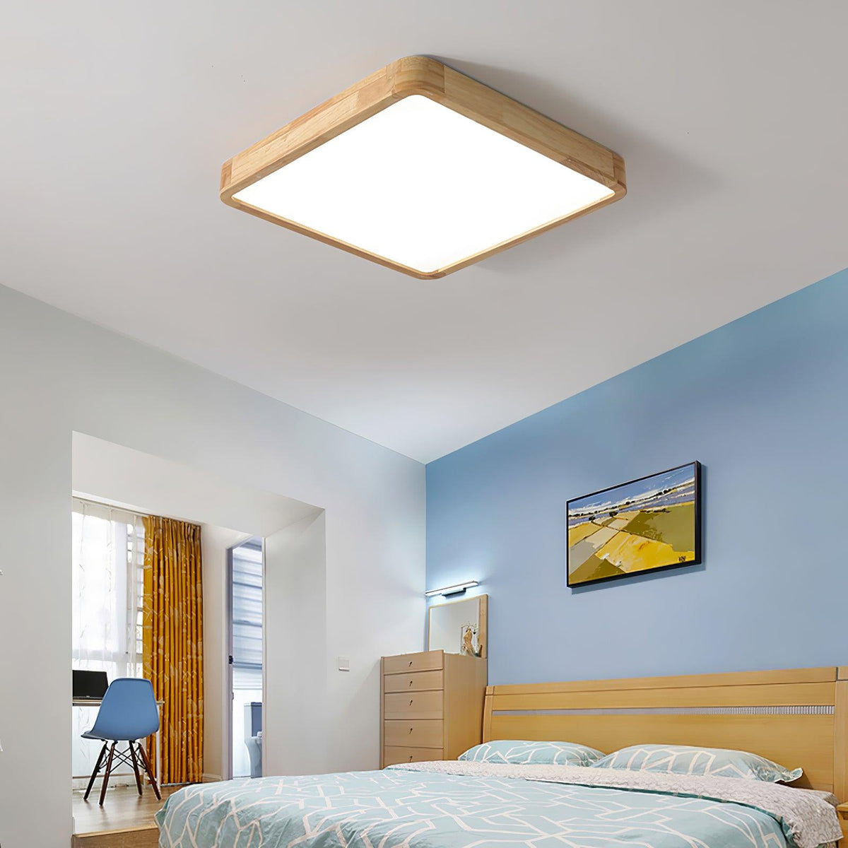 Muto Lámpara de Techo Geométrica de Madera — imagen 13 | Aura Lighting