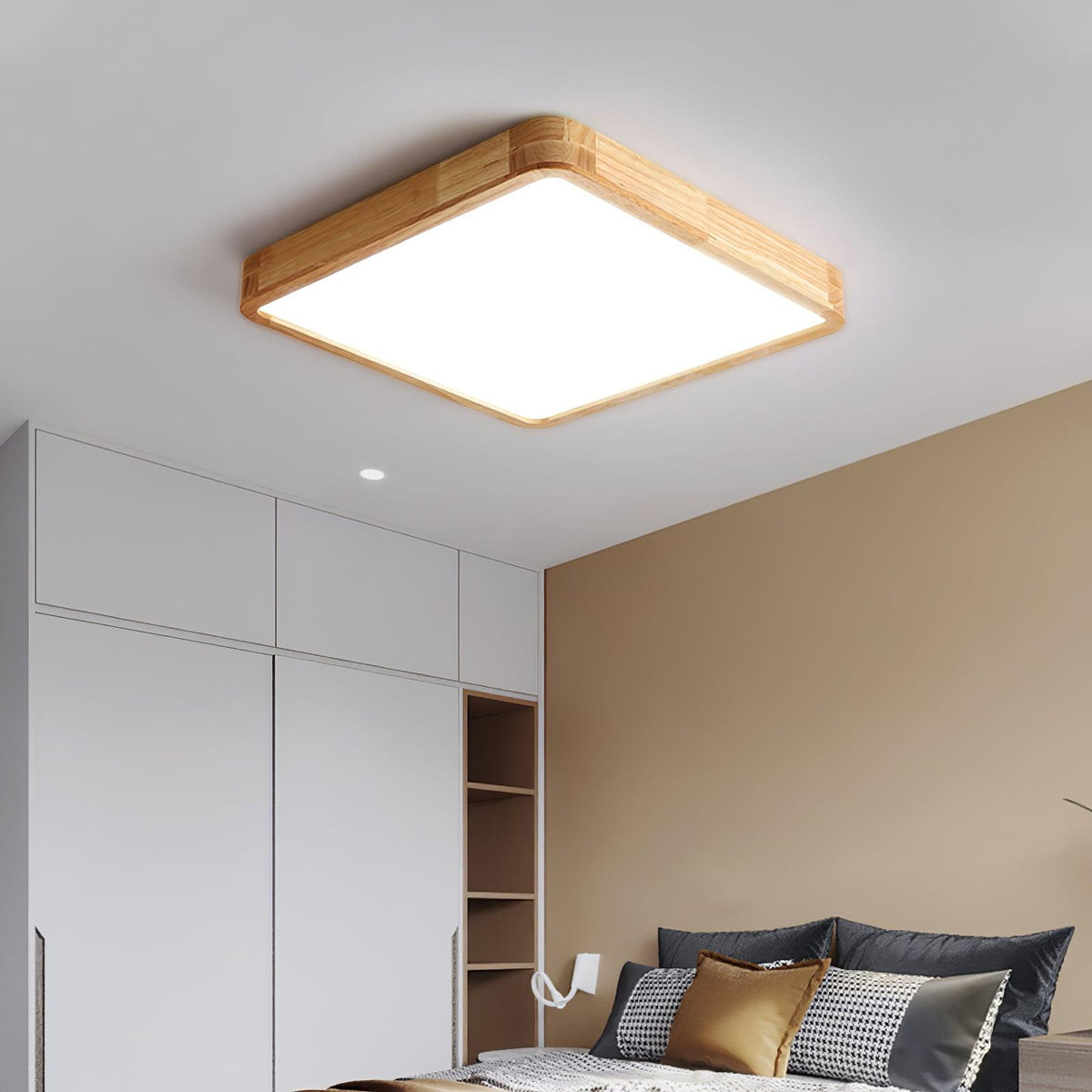 Muto Lámpara de Techo Geométrica de Madera — imagen 3 | Aura Lighting